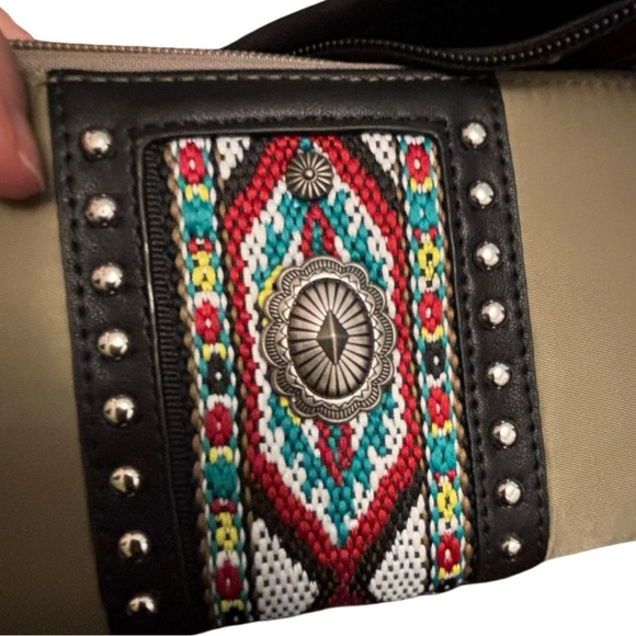 Montana West Khaki Aztec Concho Tote Bag with Matching Wallet NWT - Picture 6 of 13